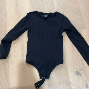 Black Waist-Snatching Bodysuit